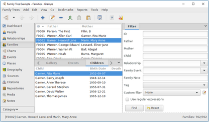 Gramps Family Tree Maker Software for Windows - Genealogy Ancestry Research