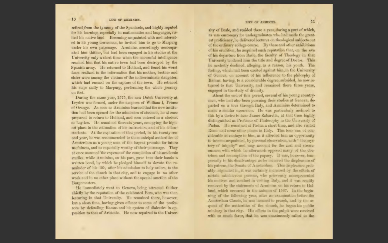 The Works of James Arminius, 1853 Edition, 3 VOLUME E-Book Set