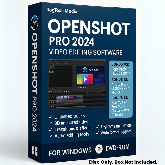 Open Shot PRO 2024 Video Editor | Video Editing & Creation Suite for WIN on DVD