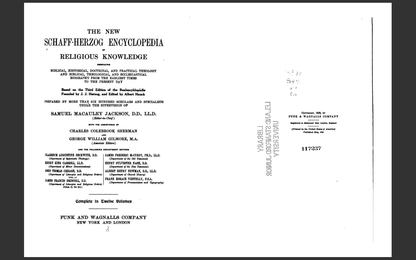 The New Schaff-Herzog Encyclopedia of Religious Knowledge (13 VOLUMES) E-Book