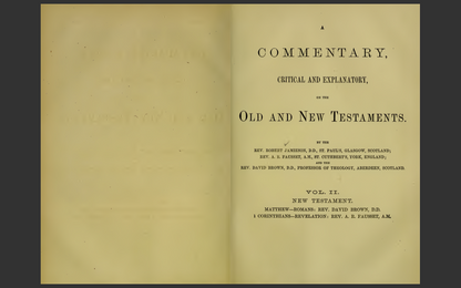 JFB Commentary Critical & Explanatory on the Whole Bible - PDF E-Book