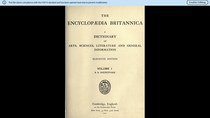 Encyclopedia Britannica 11th & 12th Edition - 32 Volume PDF E-Book set