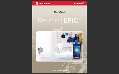 Husqvarna Viking Designer EPIC Sewing Embroidery Machine User Guide Manual on CD