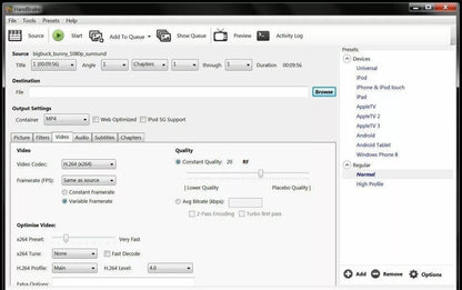 HandBrake Software for Mac - DVD Ripper Video Converter Transcoder