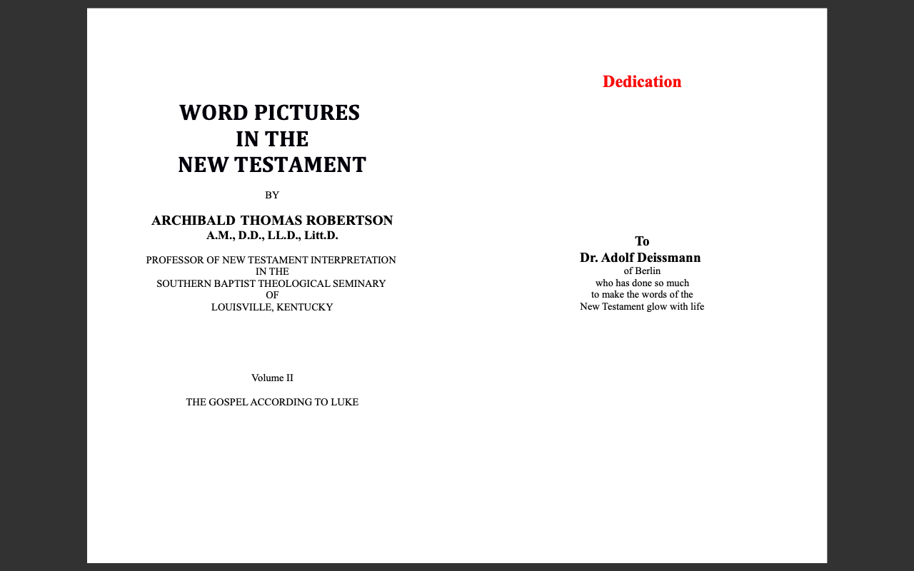 Word Pictures in the New Testament by AT Robertson (E-Book Set ) ALL 6 Volumes