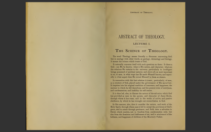 Abstract of Systematic Theology by James P Boyce (1882 Edition) E-Book