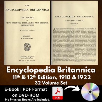 Encyclopedia Britannica 11th & 12th Edition - 32 Volume PDF E-Book set