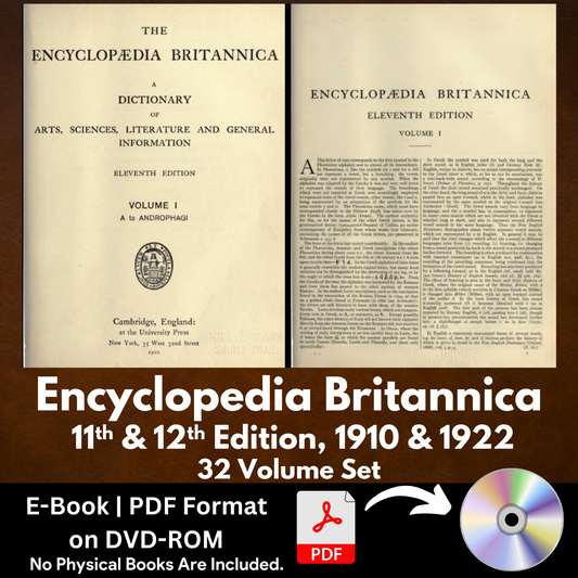 Encyclopedia Britannica 11th & 12th Edition - 32 Volume PDF E-Book set