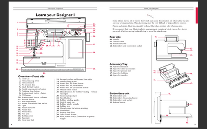 Husqvarna Viking Designer 1 Sewing Embroidery Machine User Guide Manual on CD
