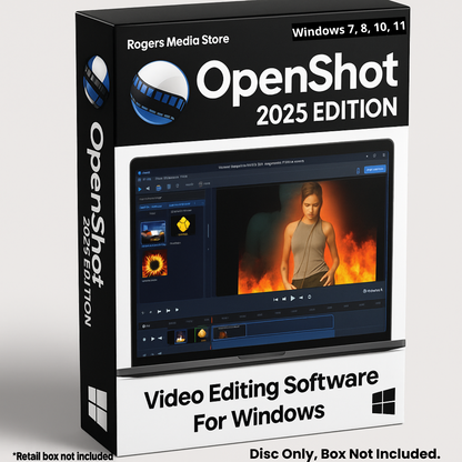 Open Shot 2025 Professional Video Editing Software Suite - Trim, Add Effects Video Editor on CD