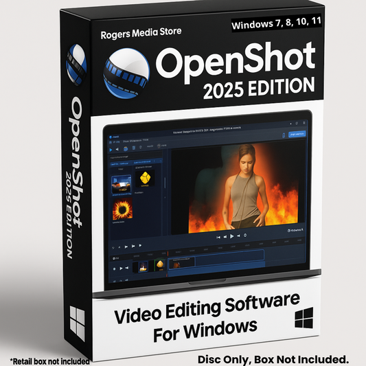 Open Shot 2025 Professional Video Editing Software Suite - Trim, Add Effects Video Editor on CD