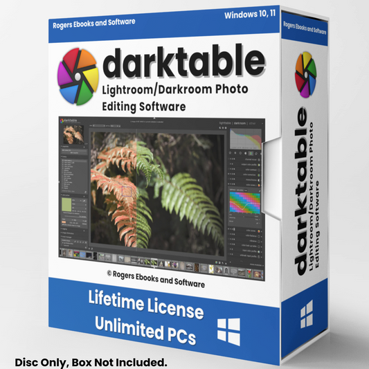 Darktable 2024 Photo Editing Software - Image Editing, Enhancements, RAW Photos, on CD