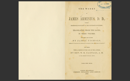 The Works of James Arminius, 1853 Edition, 3 VOLUME E-Book Set