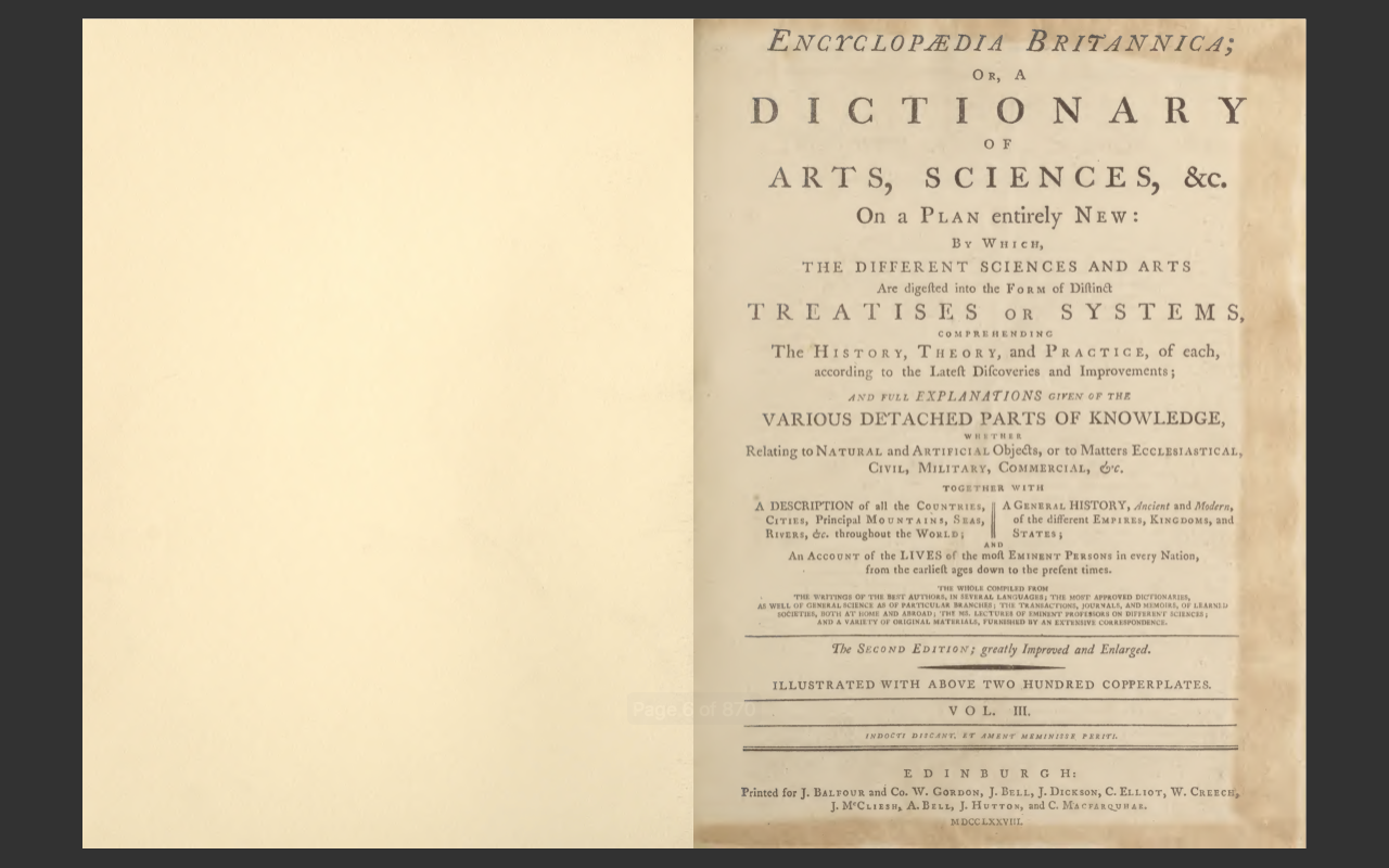ENCYCLOPEDIA BRITANNICA, 1778 2ND EDITION, All 10 Volumes, PDF E-Book on DVD