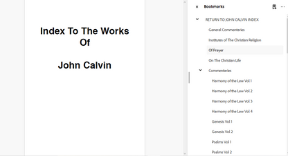 The Works of John Calvin - Bible Commentary Library (PDF E-Book Set)