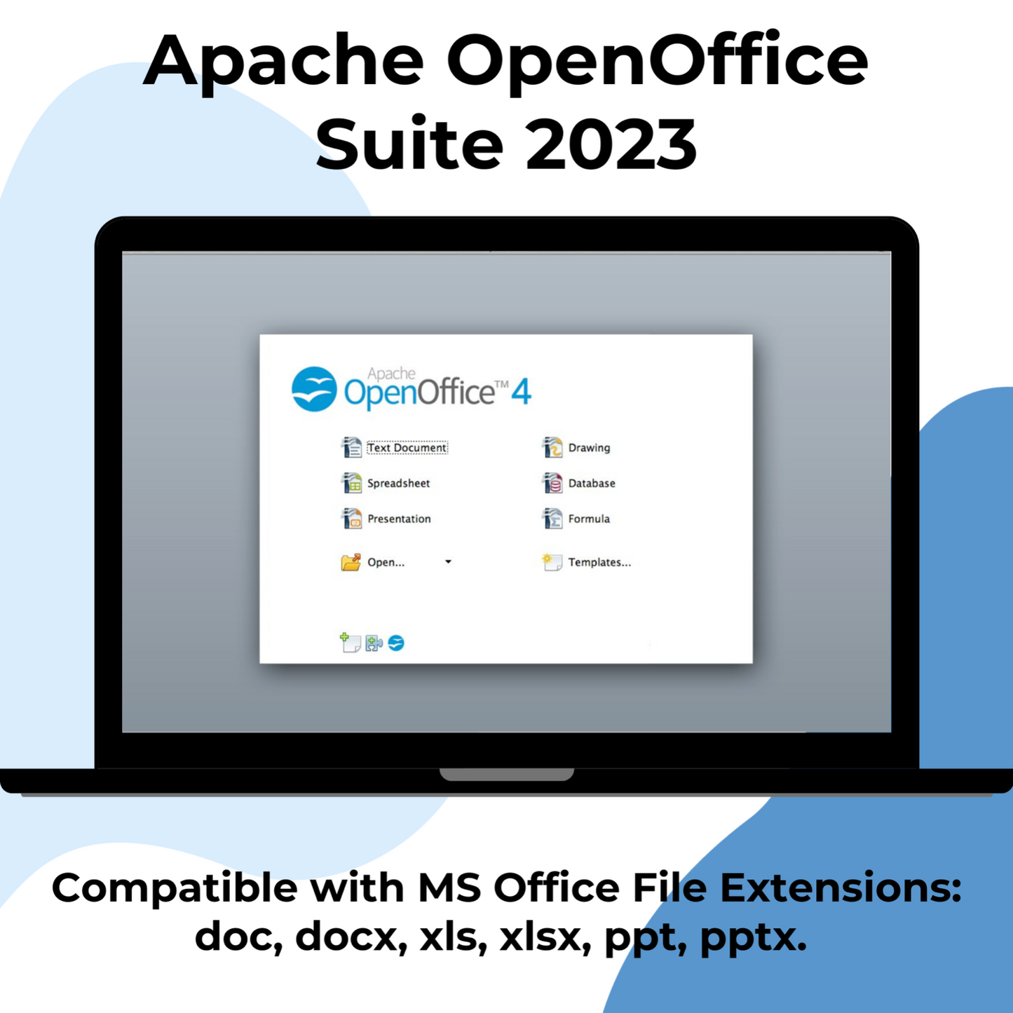 Open Office Home and Student 2023 - Office Software Suite for Windows & MAC -USB