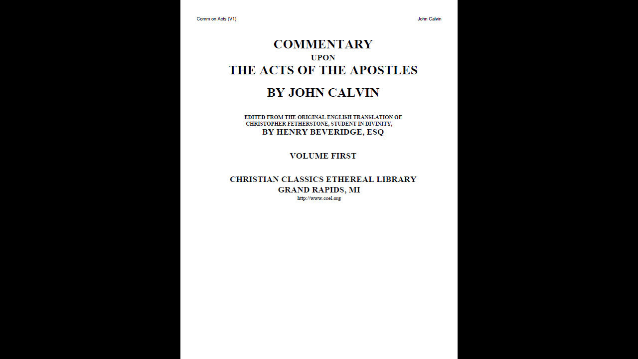 The Works of John Calvin - Bible Commentary Library (PDF E-Book Set)