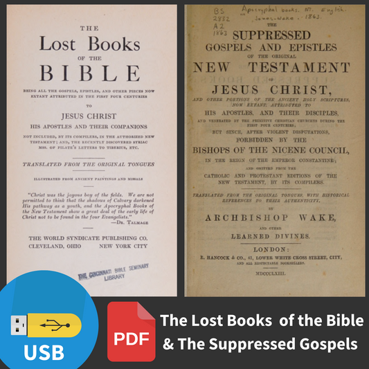 Lost Books of the Bible & The Suppressed Gospels and Epistles of the New Testament "Forbidden" E-Book, 9 Volumes on CD