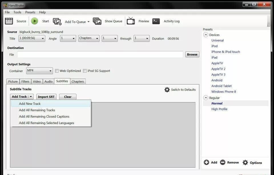HandBrake Software for Windows - DVD Ripper Video Converter Transcoder