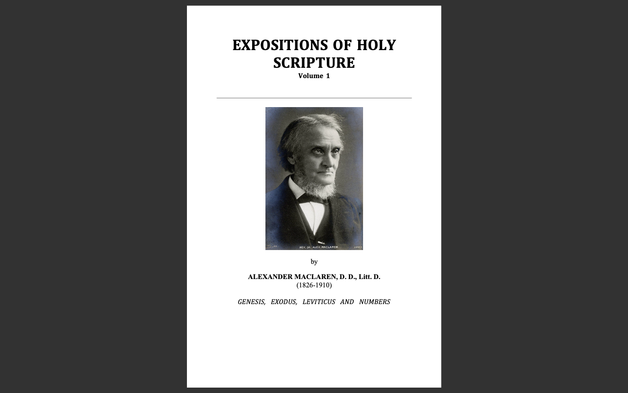 Expositions of Holy Scripture by Alexander MaClaren-Bible Commentary/Sermons USB