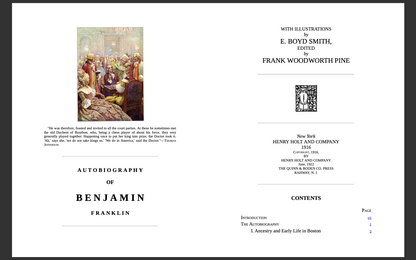 The Autobiography of Benjamin Franklin 1916, E-Book & MP3 Audiobook Bundle CD