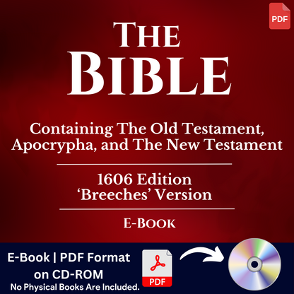 The 1606 Bible 'Breeches' Edition Robert Barker E-Book (Scanned Original) CD