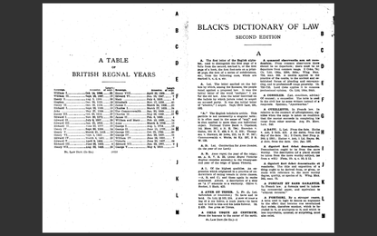 BLACK'S LAW DICTIONARY, 1st Edition 1891 and 2nd Edition 1910 Law Book (E-Book) on USB