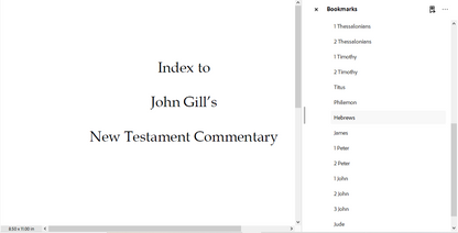 John Gill's Exposition on the Entire Bible - All 66 Volumes (PDF E-Books)