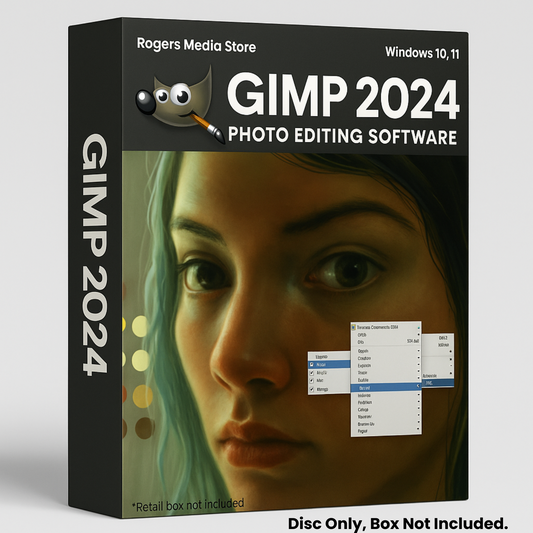 GIMP 2024 Photo Editing Software - Graphic Design, Image Enhancement & More CD