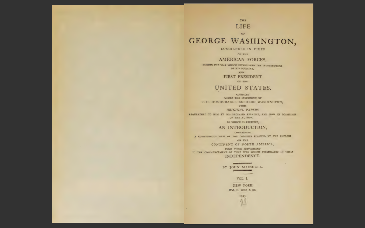 The Life of George Washington by John Marshall (All 5 Volumes) E-Book Set on CD
