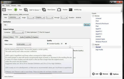 HandBrake Software for Windows - DVD Ripper Video Converter Transcoder