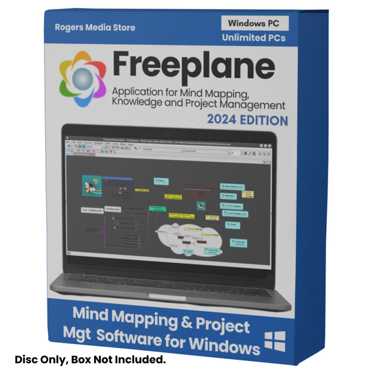Freeplane Mind Mapping Knowledge & Project Management Software for Windows on CD