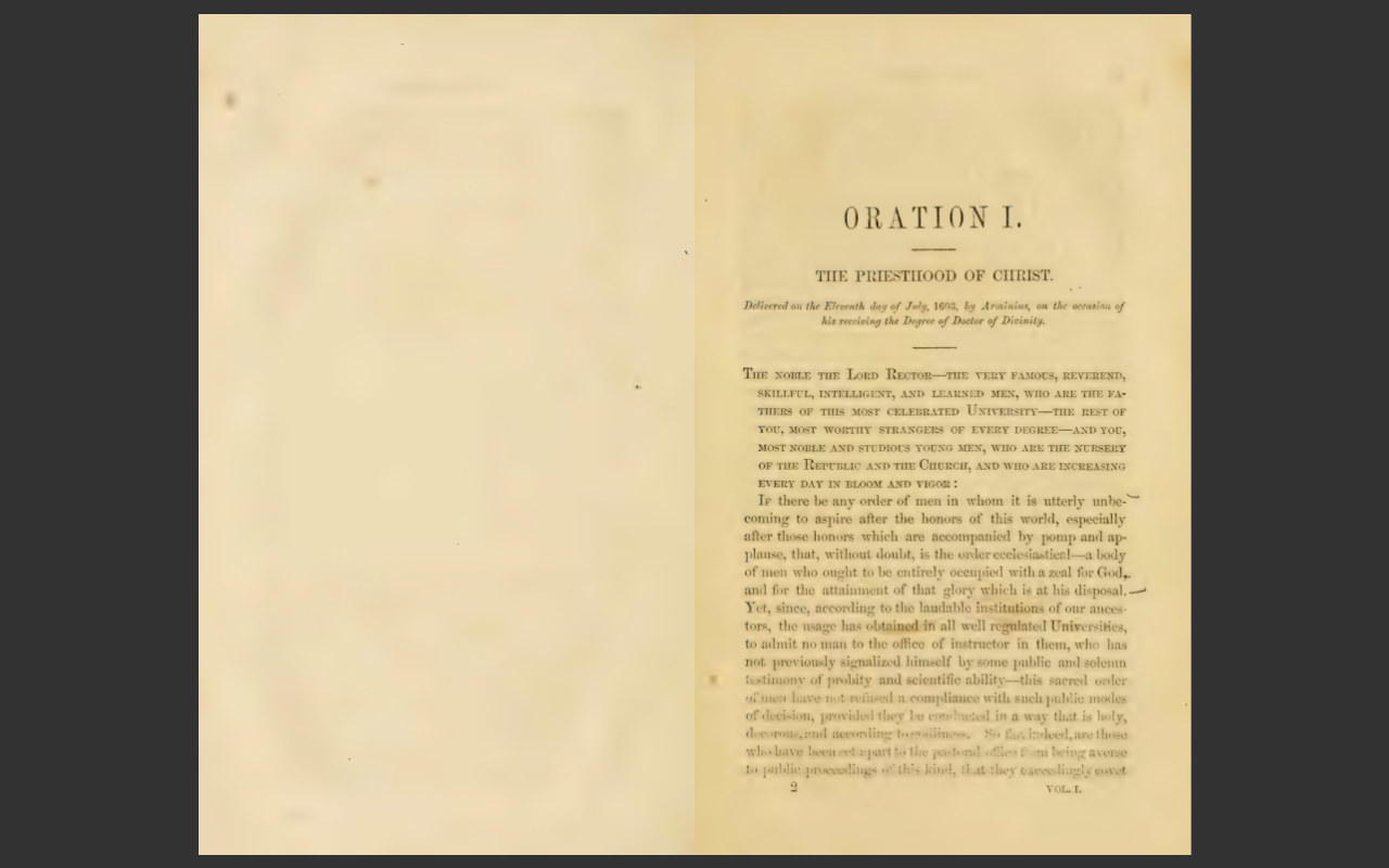 The Works of James Arminius, 1853 Edition, 3 VOLUME E-Book Set