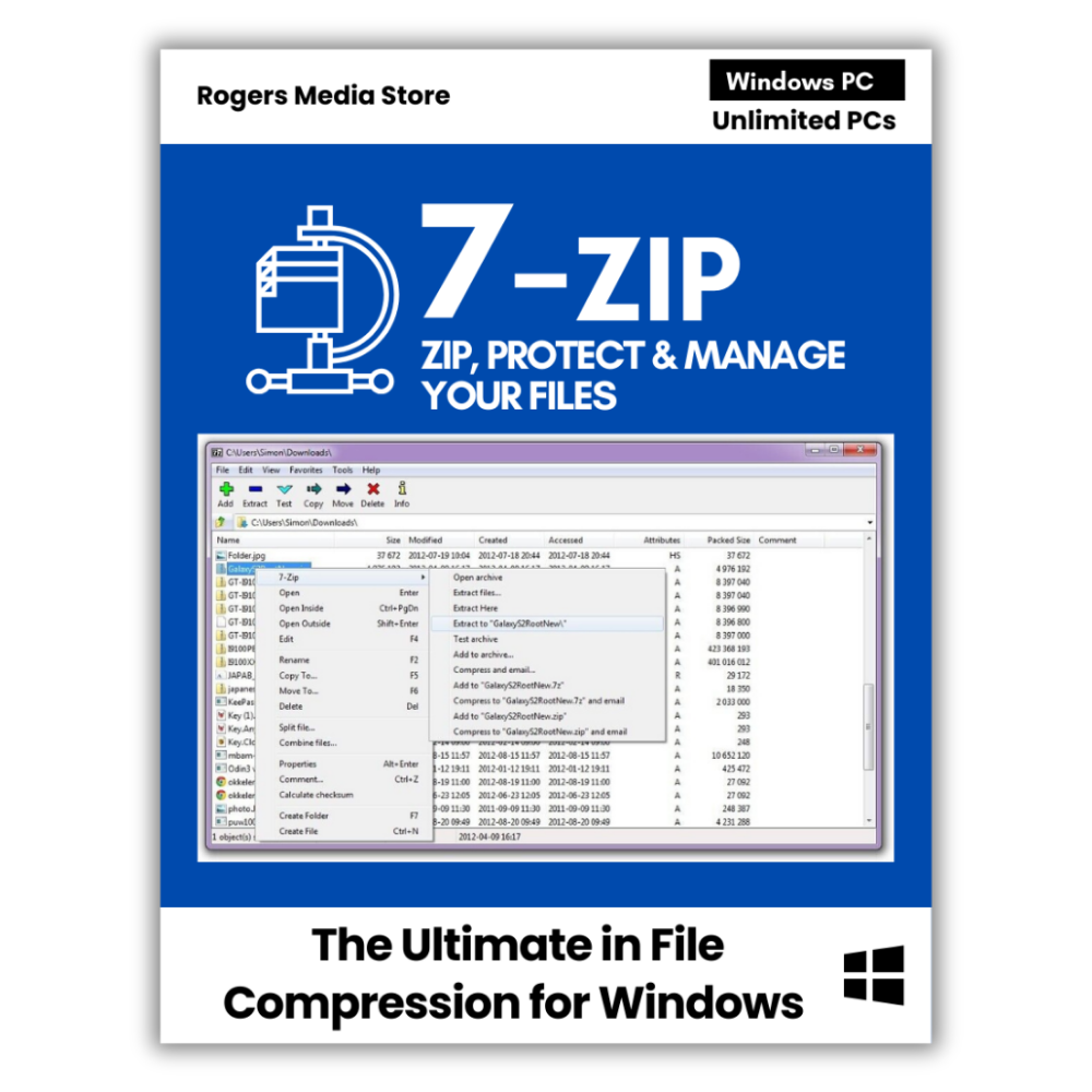 7-Zip - Ultimate Compression & Encryption - File Archiver and Unzip Software for Windows