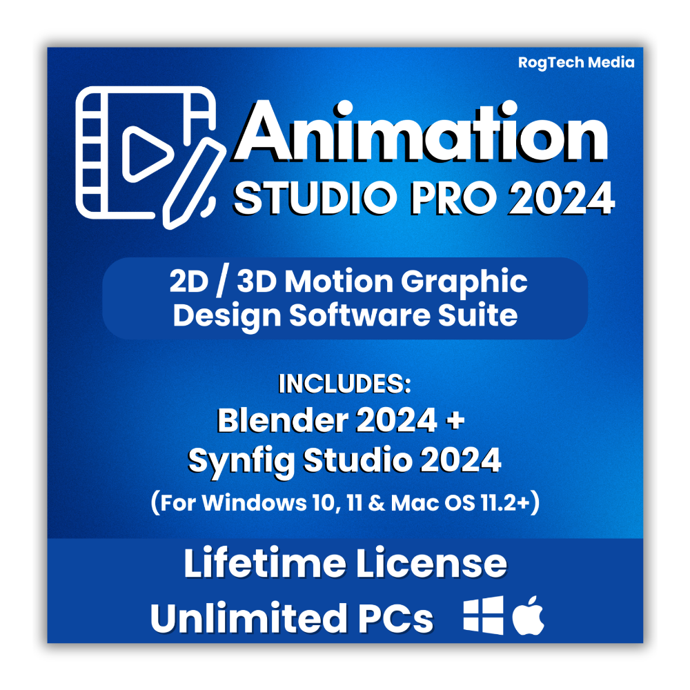 Animation Studio PRO 2024 - 2D 3D Motion Graphic Design Software Suite for Windows & Mac