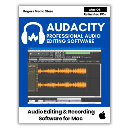 Audacity Professional Audio & Music Editing Recording Software for MAC