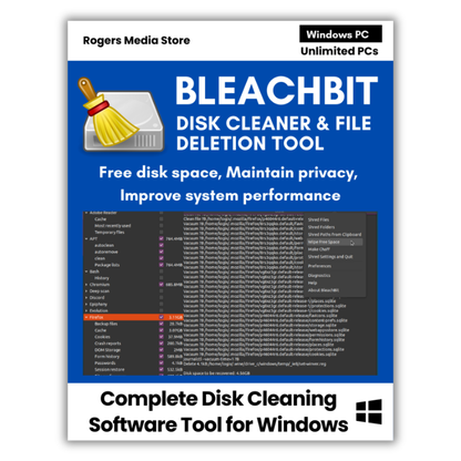 BleachBit PRO System Cleaner and Optimization Software Tool for Windows