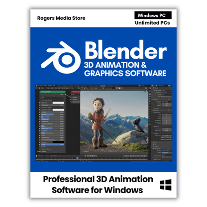 Blender PRO 3D Graphic Design, Animation, Video Game Creation Software for Windows