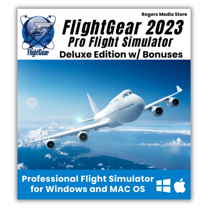 Flight Gear 2023 - Professional Flight Simulator For Windows and MAC Deluxe Edition