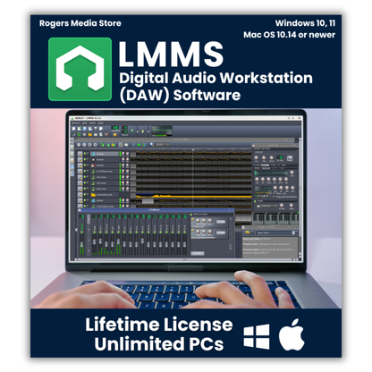 LMMS Pro Music Production - Multi Track Audio Editing & Mixing DAW Software