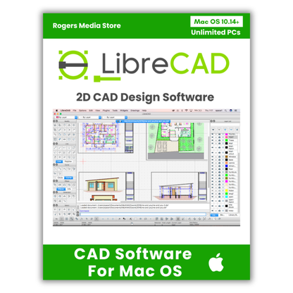Libre Cad for MAC - 2D CAD Computer Aided Design Full Software Package