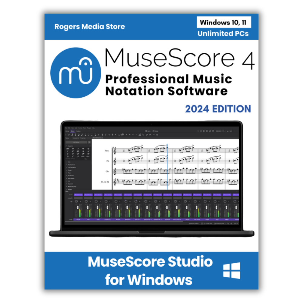 MuseScore 2024 Music Score Writing Notation Composition Software for Windows