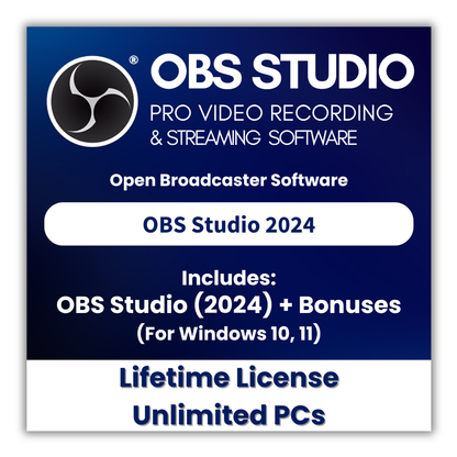 OBS Studio PRO 2024 - Video Recording | Live Streaming Screen Recording Software for Windows