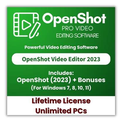 Open Shot PRO 2023 Video Editor Bundle | Video Editing & Creation Suite for Windows