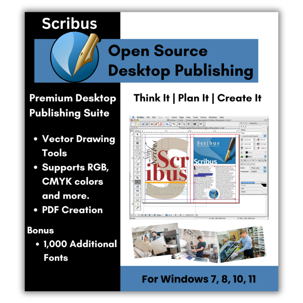 Scribus 2023 - Professional Desktop Publishing Software for Windows
